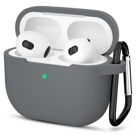 Husa de protectie compatibila Apple AirPods 3, Smooth Ultrathin Material, Grey