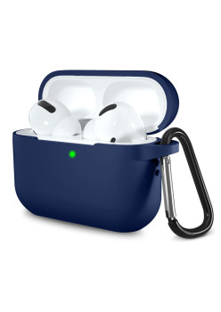 Husa de protectie compatibila Apple AirPods Pro 1 / 2, Smooth Ultrathin Material, Navy Blue