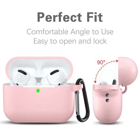Husa de protectie compatibila Apple AirPods Pro 1 / 2, Smooth Ultrathin Material, Pink