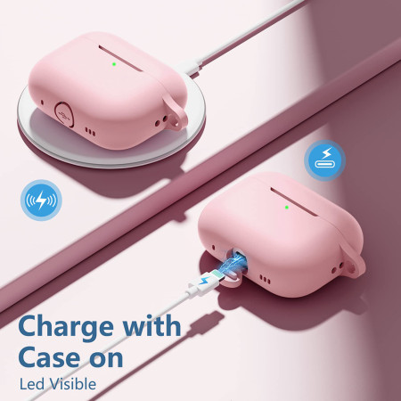 Husa de protectie compatibila Apple AirPods Pro 1 / 2, Smooth Ultrathin Material, Pink
