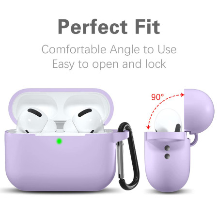 Husa de protectie compatibila Apple AirPods Pro 1 / 2, Smooth Material, Purple