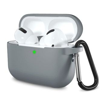 Husa de protectie compatibila Apple AirPods Pro 1 / 2, Smooth Ultrathin Material, Grey
