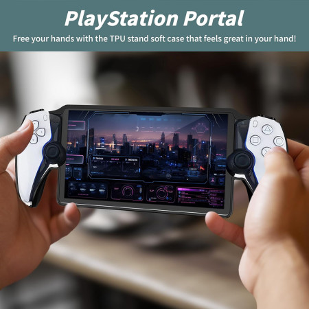 Husa pentru PlayStation Portal Remote Player Kickstand, Negru