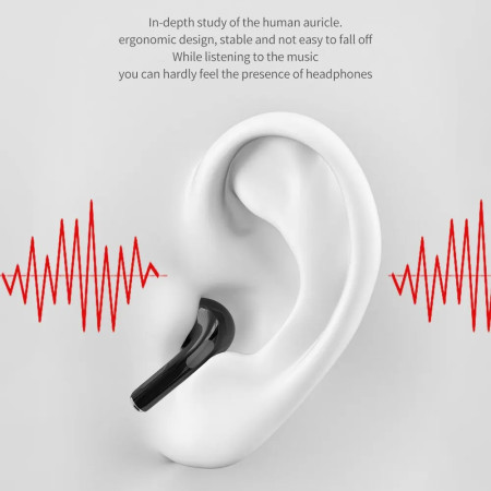 Casti Bluetooth TWS Lenovo HT38, Black