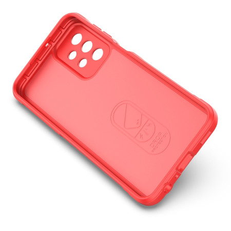 Husa pentru Samsung Galaxy A23 4G / A23 5G, Antisoc, Margini Striatii, Magic Shield, Red