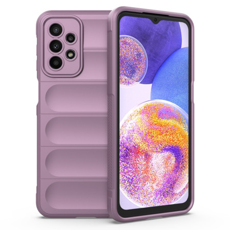 Husa pentru Samsung Galaxy A23 4G / A23 5G, Antisoc, Margini Striatii, Magic Shield, Purple