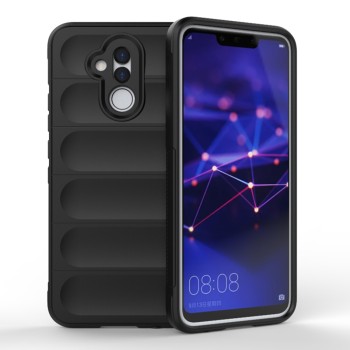Husa pentru Huawei Mate 20 Lite, Antisoc, Margini Striatii, Magic Shield, Black