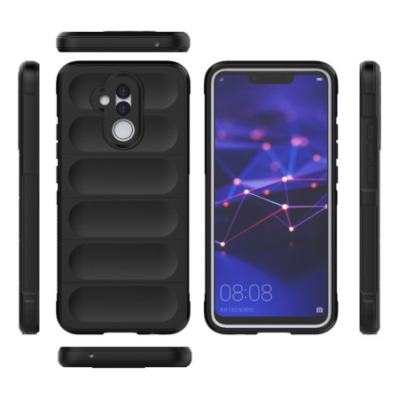 Husa pentru Huawei Mate 20 Lite, Antisoc, Margini Striatii, Magic Shield, Black