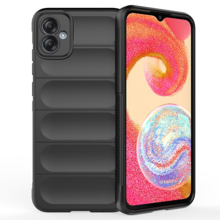 Husa pentru Samsung Galaxy A04e / M04, Antisoc, Margini Striatii, Magic Shield, Black