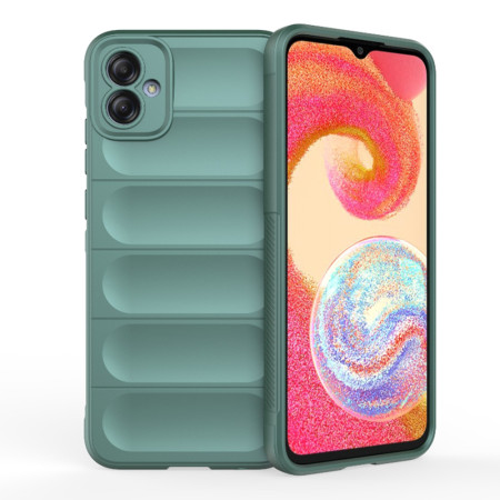 Husa pentru Samsung Galaxy A04e / M04, Antisoc, Margini Striatii, Magic Shield, Green