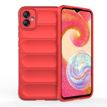 Husa pentru Samsung Galaxy A04e / M04, Antisoc, Margini Striatii, Magic Shield, Red
