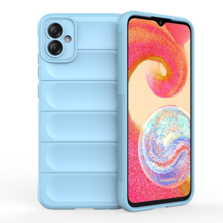 Husa pentru Samsung Galaxy A04e / M04, Antisoc, Margini Striatii, Magic Shield, Bleu