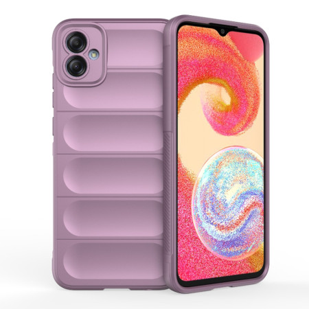 Husa pentru Samsung Galaxy A04e / M04, Antisoc, Margini Striatii, Magic Shield, Purple