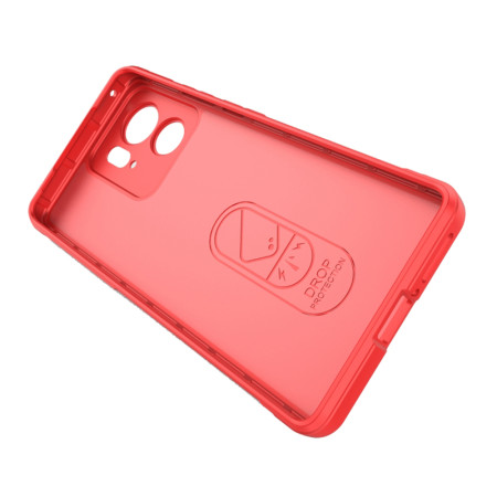 Husa pentru Motorola Edge 40 / Edge (2023), Antisoc, Margini Striatii, Design Minimalist, Red