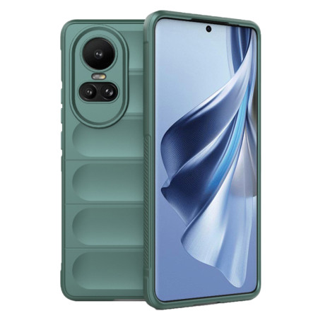 Husa pentru Oppo Reno10 / Reno10 Pro, Antisoc, Margini Striatii, Design Minimalist, Green