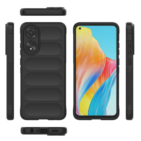 Husa pentru Oppo A78 4G, Antisoc, Margini Striatii, Design Minimalist, Black