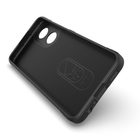 Husa pentru Oppo A78 4G, Antisoc, Margini Striatii, Design Minimalist, Black