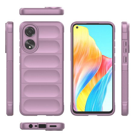 Husa pentru Oppo A78 4G, Antisoc, Margini Striatii, Design Minimalist, Purple