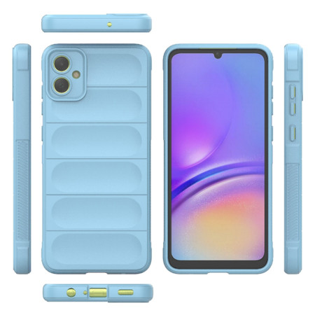 Husa pentru Samsung Galaxy A05, Antisoc, Margini Striatii, Design Minimalist, Bleu