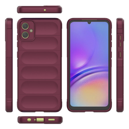 Husa pentru Samsung Galaxy A05, Antisoc, Margini Striatii, Design Minimalist, Bordeaux