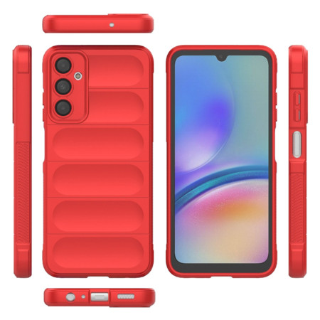 Husa pentru Samsung Galaxy A05s, Antisoc, Margini Striatii, Design Minimalist, Red