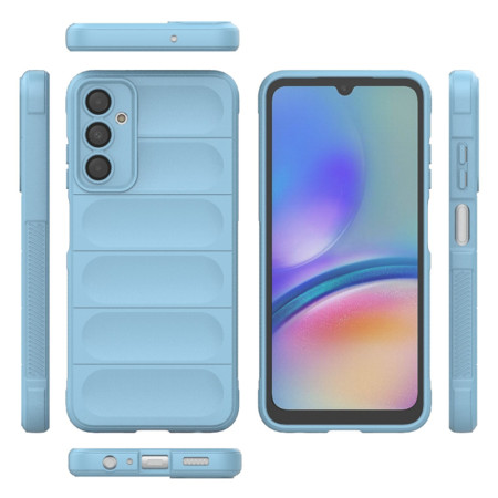 Husa pentru Samsung Galaxy A05s, Antisoc, Margini Striatii, Design Minimalist, Bleu