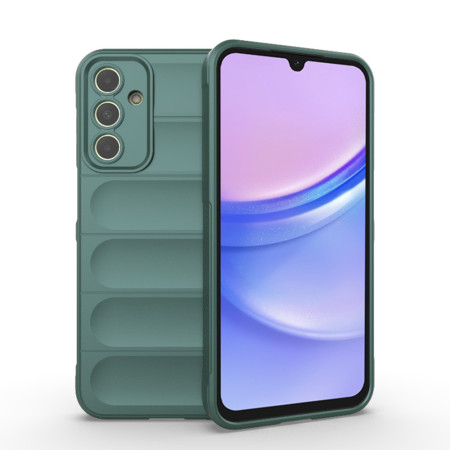 Husa pentru Samsung Galaxy A15, Antisoc, Margini Striatii, Design Minimalist, Green