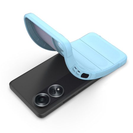 Husa pentru Oppo A58 4G, Antisoc, Margini Striatii, Design Minimalist, Bleu