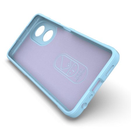 Husa pentru Oppo A58 4G, Antisoc, Margini Striatii, Design Minimalist, Bleu