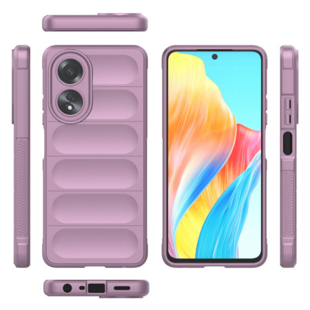Husa pentru Oppo A58 4G, Antisoc, Margini Striatii, Design Minimalist, Purple