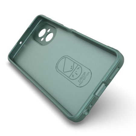 Husa pentru Realme C67, Antisoc, Margini Striatii, Design Minimalist, Green
