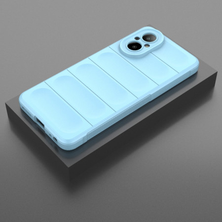 Husa pentru Realme C67, Antisoc, Margini Striatii, Design Minimalist, Bleu