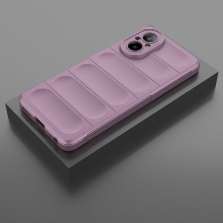 Husa pentru Realme C67, Antisoc, Margini Striatii, Design Minimalist, Purple