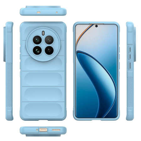 Husa pentru Realme 12 Pro / 12 Pro Plus, Antisoc, Margini cu Striatii, Design Minimalist, Bleu