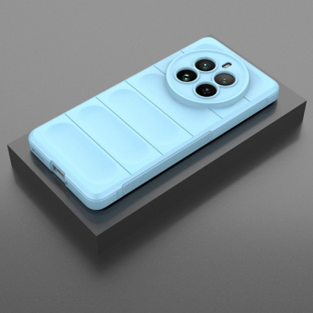 Husa pentru Realme 12 Pro / 12 Pro Plus, Antisoc, Margini cu Striatii, Design Minimalist, Bleu