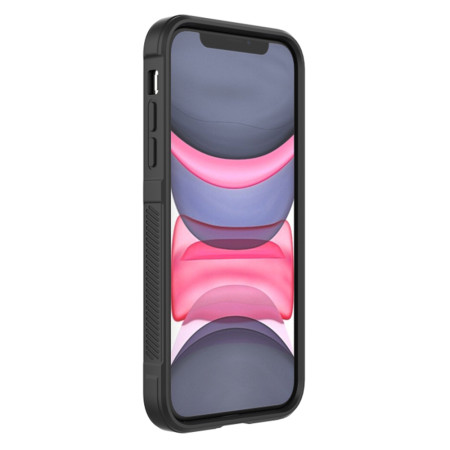 Husa pentru iPhone 11, Antisoc, Margini cu Striatii, Design Minimalist, Black