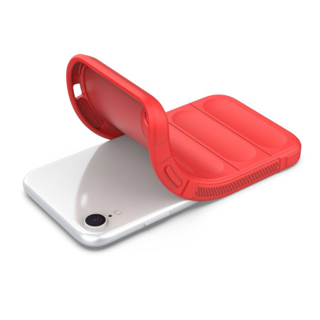Husa pentru iPhone XR, Antisoc, Margini cu Striatii, Design Minimalist, Red