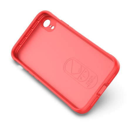 Husa pentru iPhone XR, Antisoc, Margini cu Striatii, Design Minimalist, Red