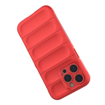 Husa pentru iPhone 14 Pro Max, Antisoc, Margini cu Striatii, Design Minimalist, Red