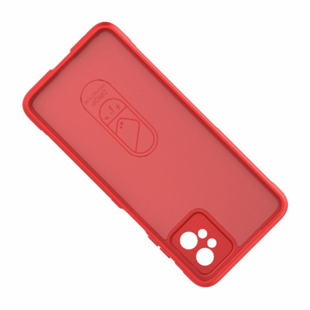 Husa pentru Motorola Moto G32, Antisoc, Margini cu Striatii, Design Minimalist, Red