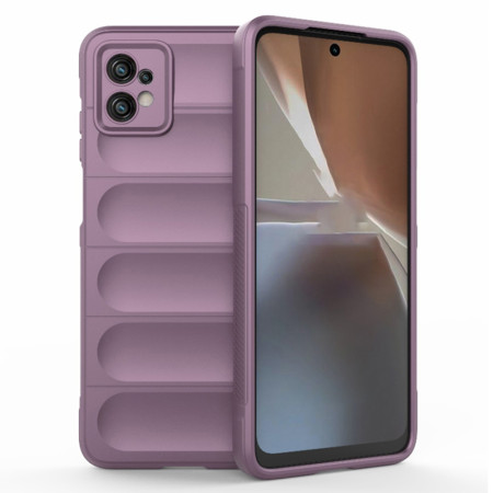 Husa pentru Motorola Moto G32, Antisoc, Margini cu Striatii, Design Minimalist, Purple