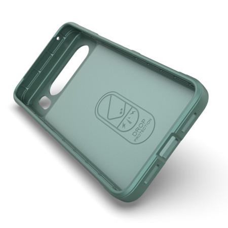 Husa pentru Google Pixel 8 Pro, Antisoc, Margini cu Striatii, Design Minimalist, Green