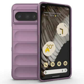 Husa pentru Google Pixel 8 Pro, Antisoc, Margini cu Striatii, Design Minimalist, Purple
