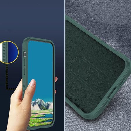 Husa pentru Honor 90, Antisoc, Margini cu Striatii, Design Minimalist, Green
