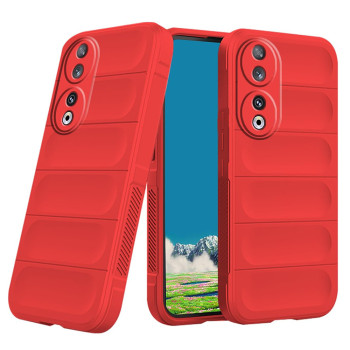 Husa pentru Honor 90, Antisoc, Margini cu Striatii, Design Minimalist, Red