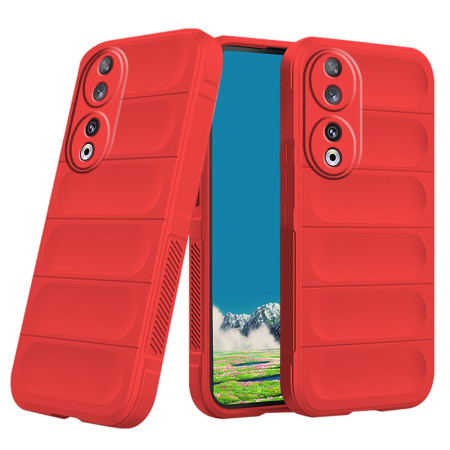 Husa pentru Honor 90, Antisoc, Margini cu Striatii, Design Minimalist, Red