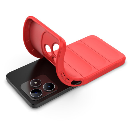 Husa pentru Realme C53, Antisoc, Margini cu Striatii, Design Minimalist, Red