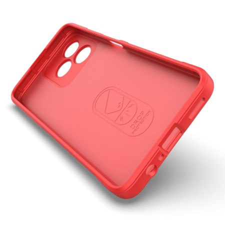 Husa pentru Realme C53, Antisoc, Margini cu Striatii, Design Minimalist, Red