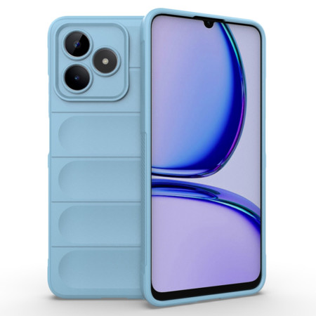 Husa pentru Realme C53, Antisoc, Margini cu Striatii, Design Minimalist, Bleu