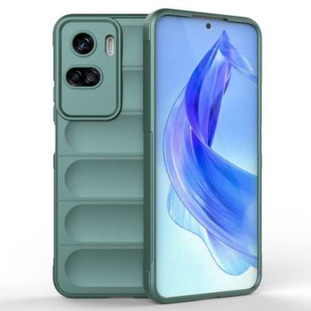 Husa pentru Honor 90 Lite, Antisoc, Margini cu Striatii, Design Minimalist, Green